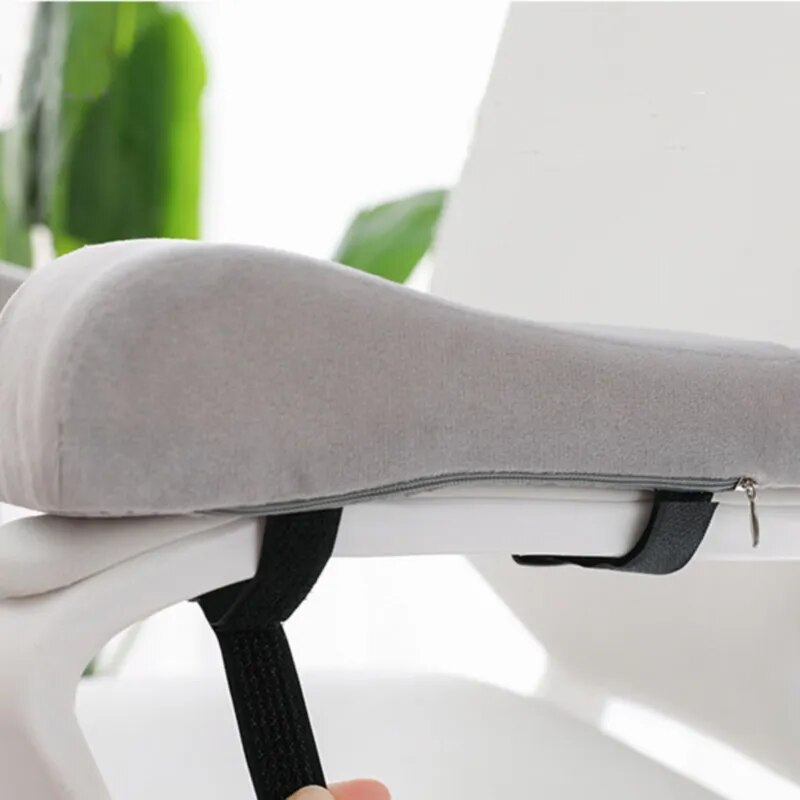 1PC Memory Foam Chair Armrest Pads Black Grey Computer Chair Armrest Cushion Relief Elbows Forearm Pressure Pad For Home Offiice