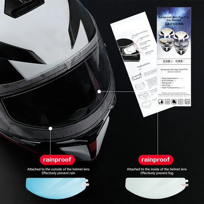 Universal Helmet Clear Rainproof Film Anti-Fog Film Helmet Lens Nano Coating Sticker Motorcycle Rainy Safety Driving Accessories