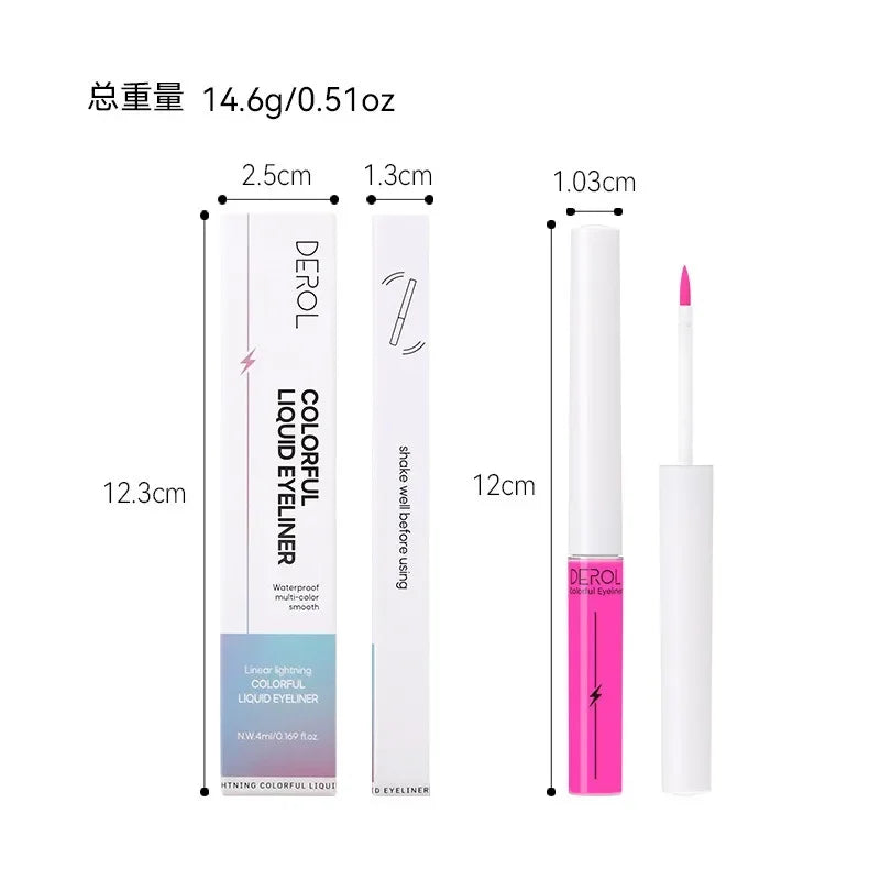 Luminous Light Neon Eyeliner Pen Eyes Makeup Red Waterproof Yellow Purple Red Color Liquid Eye Liner Pencil Make Up Cosmetics