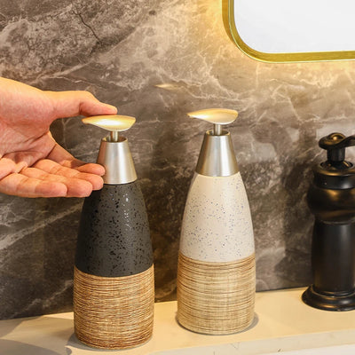 Liquid Soap Dispenser Ceramic Hand Sanitizer Bottle Simple Bathroom Creative Split Bottle Hotel Shampoo Bath Gel Squeeze Bottle