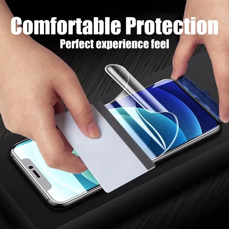 5Pcs Full Cover Hydrogel Film for iPhone 13 11 12 14 Pro Max Mini 8 Plus Screen Protector for IPhone 15 PRO XS MAX XR Not Glass