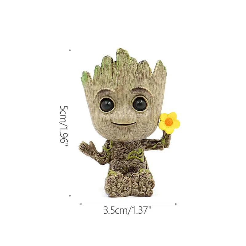 Marvel Anime Figure Home Decoration Crafts Toys Miniature Model Office Desktop Display Kawaii Cartoon Groot Statue Gift 5cm