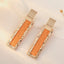 Trendy Geometric Colorful Enamel Hammered Metal Earrings For Women Party Holiday Fashion Jewelry Ear Accessories E358