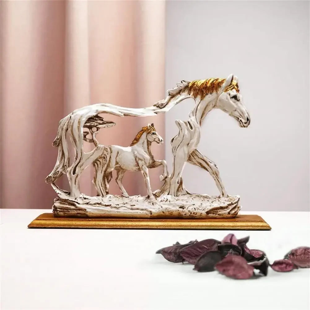 Horse Sculpture Resin Indian Galloping Horse Statue Home Decoration Desktop Decoration Animal Figurines