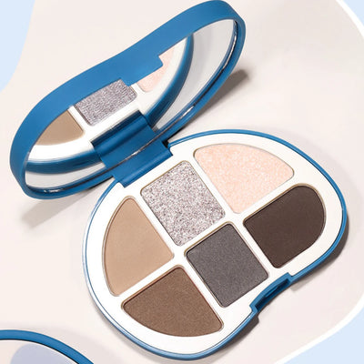 New 6-color Eyeshadow with Matte Pearlescent Ground Nude Makeup Is Easy To Wear Long-lasting Natural Beginner Eye Makeup