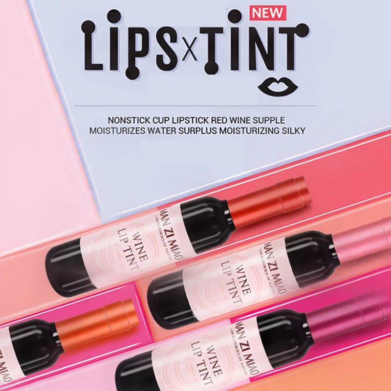 New Arrival Wine Red Korean Style Lip Tint Baby Pink Lip For Women Makeup Liquid Lipstick Moisturize Lip gloss red lip Cosmetic