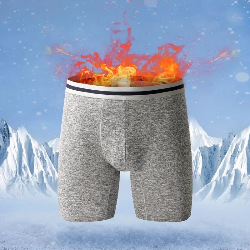 Warm Plush Men Boxers Constant Temperature and Cold Proof Four Corner Men's Underpants Thickened Short  and Wear Proof