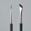 2pcs Angled Blade Eyeliner Brush Ultra Thin Fine Eyebrow Brush Flat Sickle Eyeliner Brushes Thin Angled Eyeliner Makeup Tools