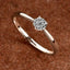 Simple and fashionable white zircon ring