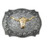 Long Horn Belt Buckle Metal Belt Buckle For Men Cowboy Big Cowboy Belt Buckle Vintage Western Belt Buckle Head