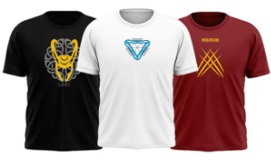 Pack of 3 premium Marvel printed T-shirt BuildurCart