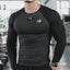 2022 summer Quick Dry fashion long sleeve T-Shirts Casual Shirt men Fitness Printing Tight T-Shirts Gyms Sportswear men T-Shirts